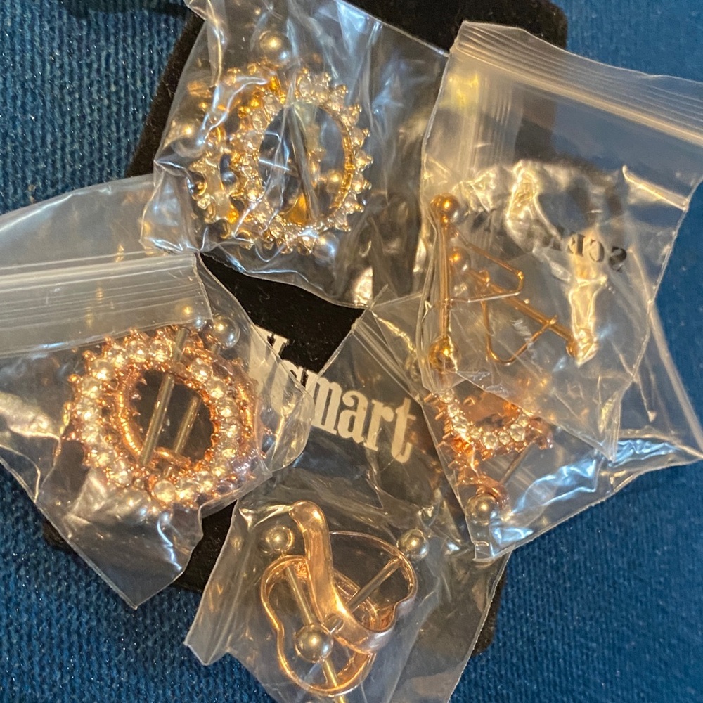 Gold-Tone Crystal Circle & Geometric Earring Set - Women Accessories
